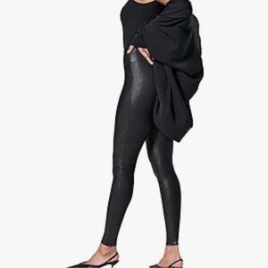 Assets by Spanx Black Faux Leather Leggings